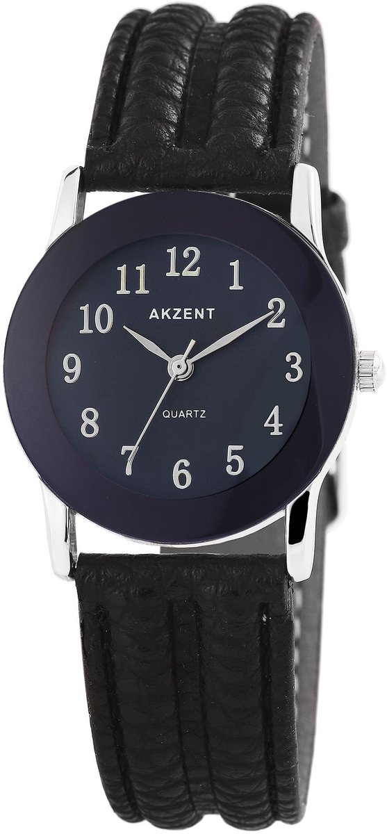 AKZENT Dameshorloge van imitatieleer 1900273 Akzent dameshorloge met imitatieleren band