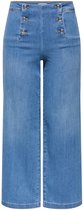 ONLY Wide-leg jeans ONLNEW High waist Brede pasvorm - bijgesneden Cropped Jeans