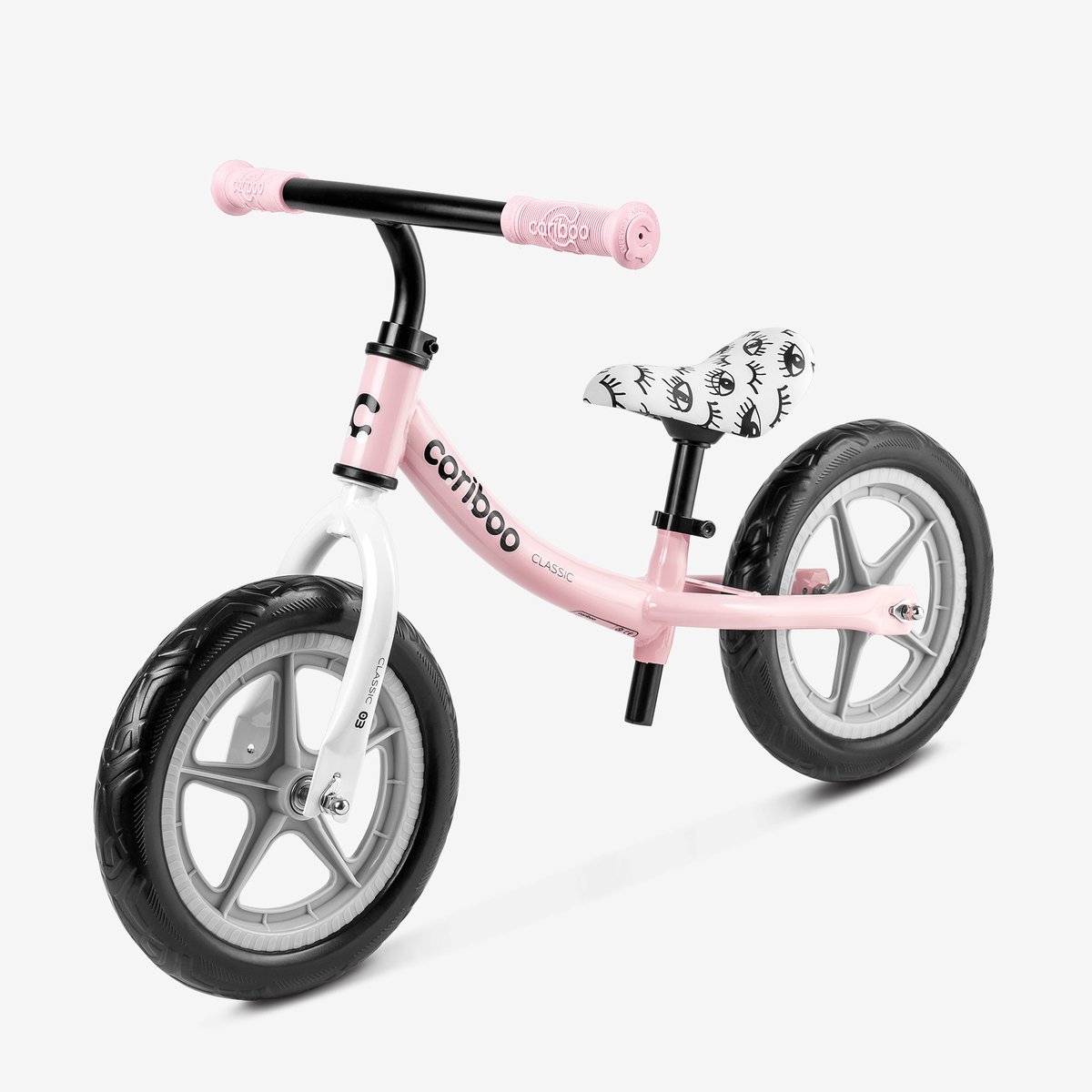 CARIBOO - CLASSIC - Loopfiets voor kinderen - Verstelbaar Stuur - Verstelbaar Zadel - Licht - Roze