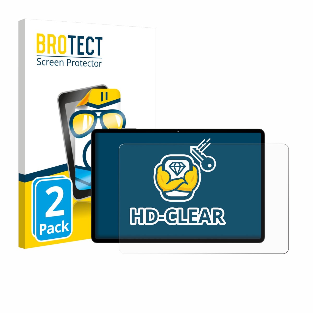 BROTECT - Screenprotector voor Teclast P50T - Folie Beschermfolie transparant 2 Stuks