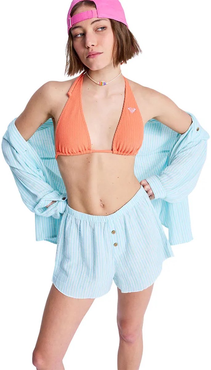 Roxy Salty Bliss Korte Broek L Vrouw Coconut Milk Regular Stripe
