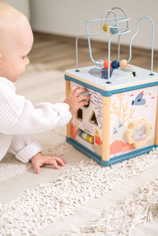 Small Foot - Houten Activiteitenkubus en Motoriekspiraal Onderwaterwereld van Small Foot — afbeelding 2