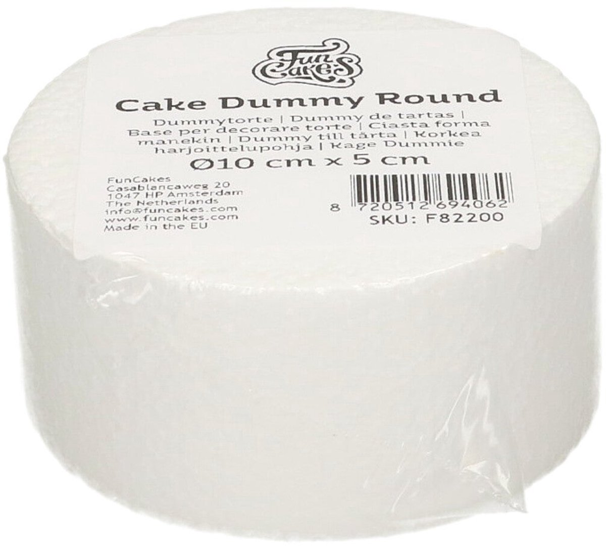 FunCakes Taart Dummy - Piepschuim Blok - Rond - Ø10 cm x 5 cm