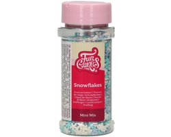 FunCakes Suikerdecoraties - Mini Sneeuwvlokken Mix - 50g - Eetbare Taartdecoratie