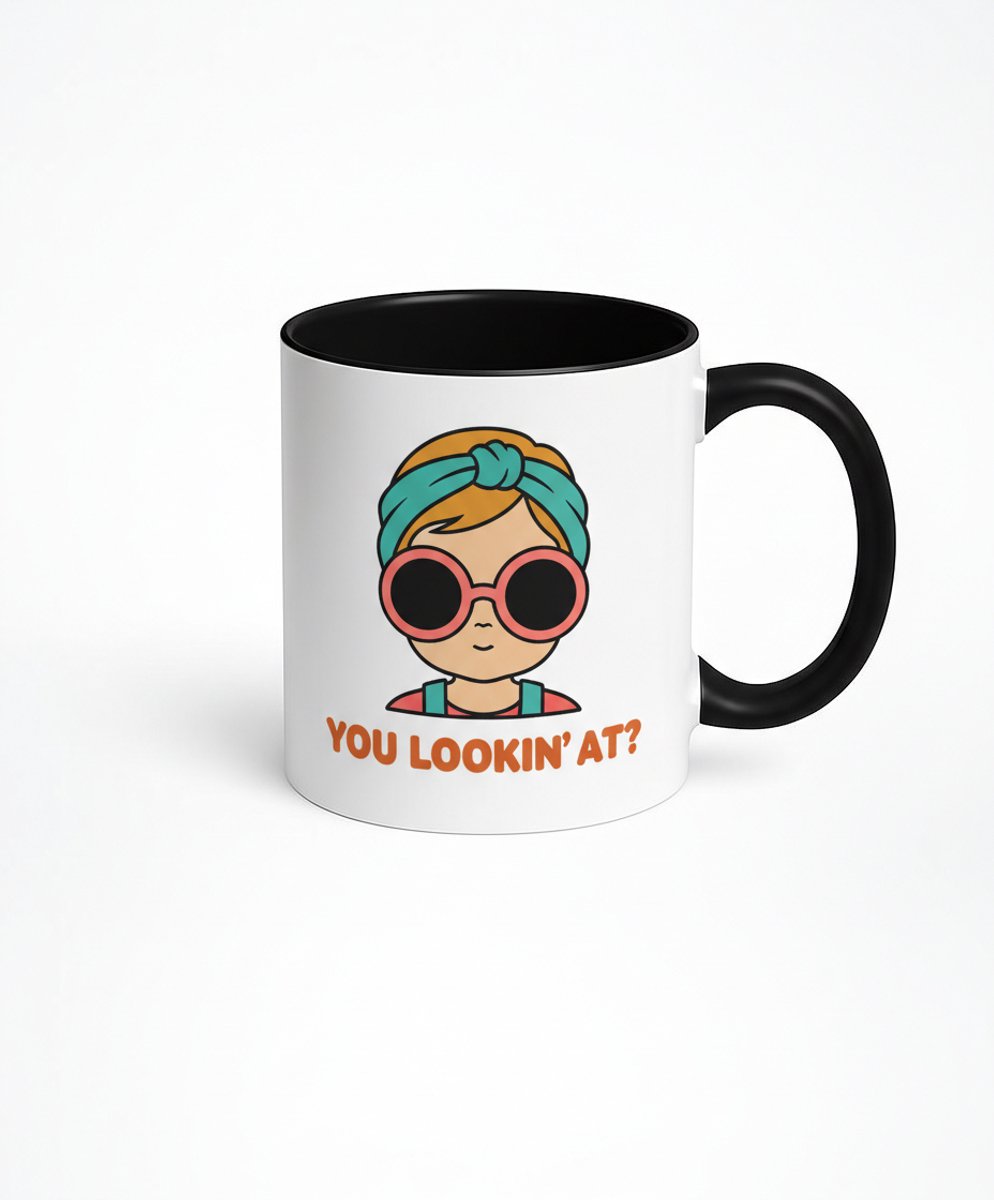 Hippe Mok "You Lookin' At?" met Zonnebril - Origineel Cadeau