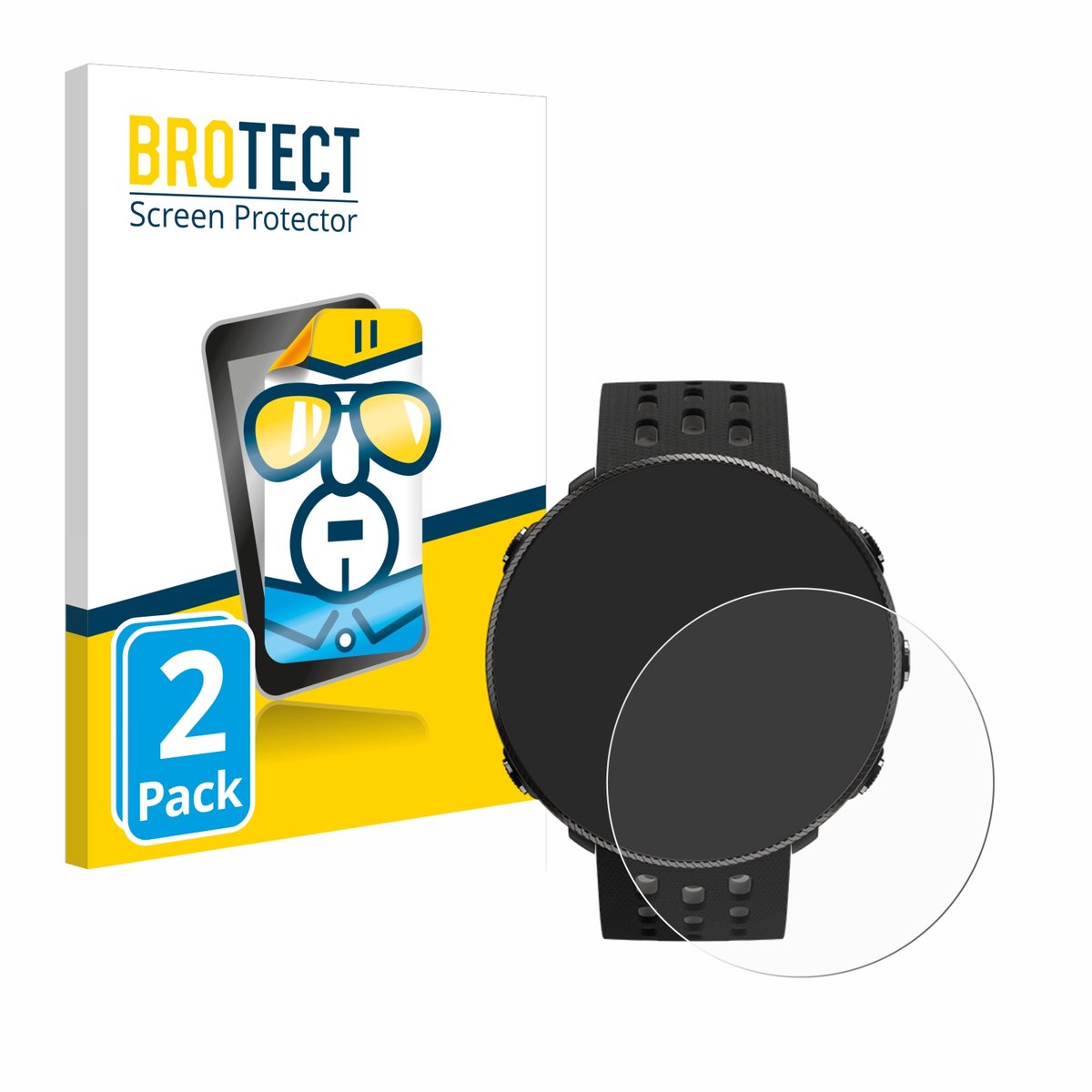 BROTECT - Screenprotector voor Polar Vantage M2 - Folie Beschermfolie transparant 2 Stuks