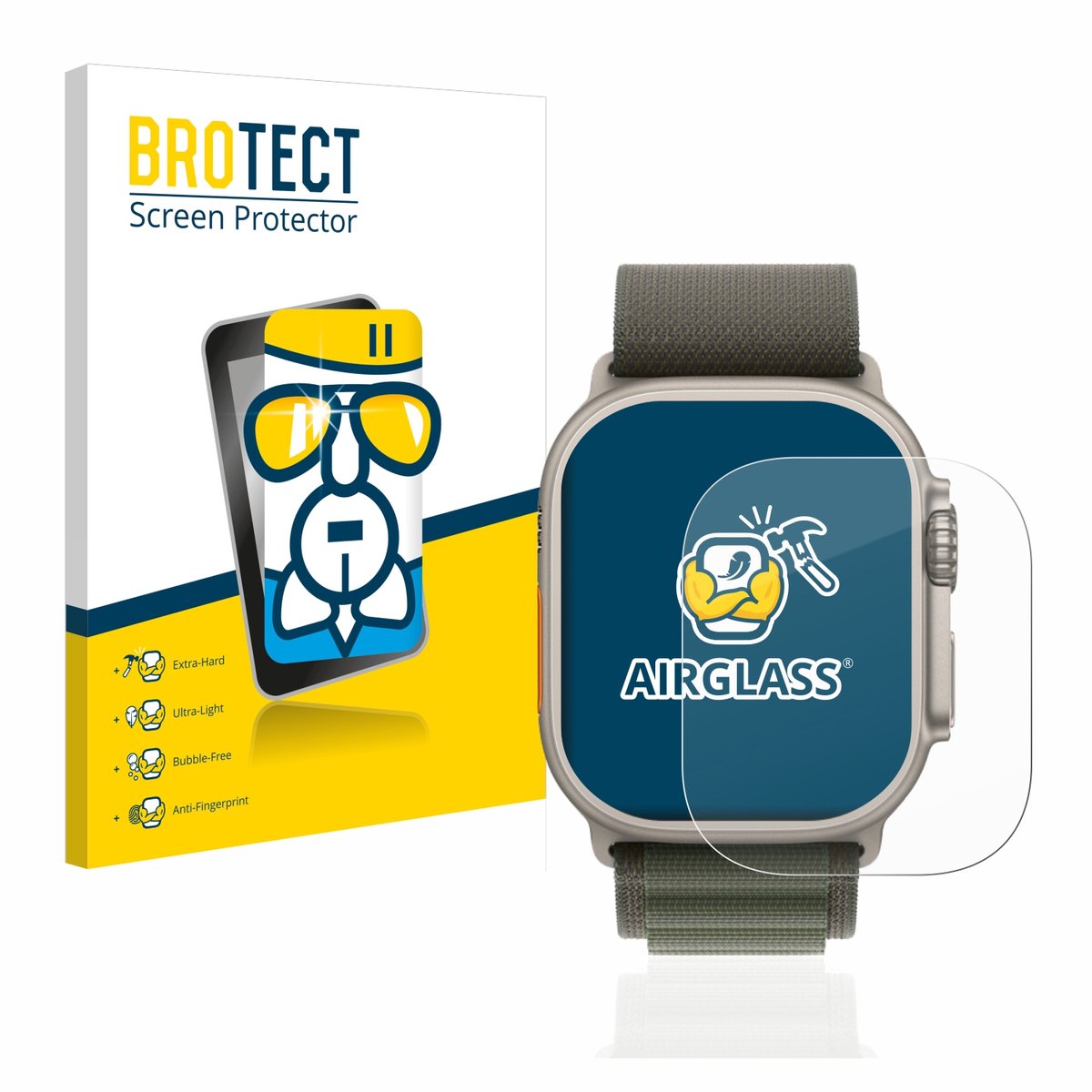 Screenprotector voor Apple Watch Ultra / Ultra 2 Beschermglas transparant