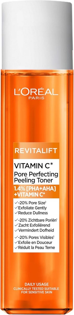 Verfijn Poriën Toner met Vitamine C, AHA & PHA - Voor een Stralende en Egale Huid