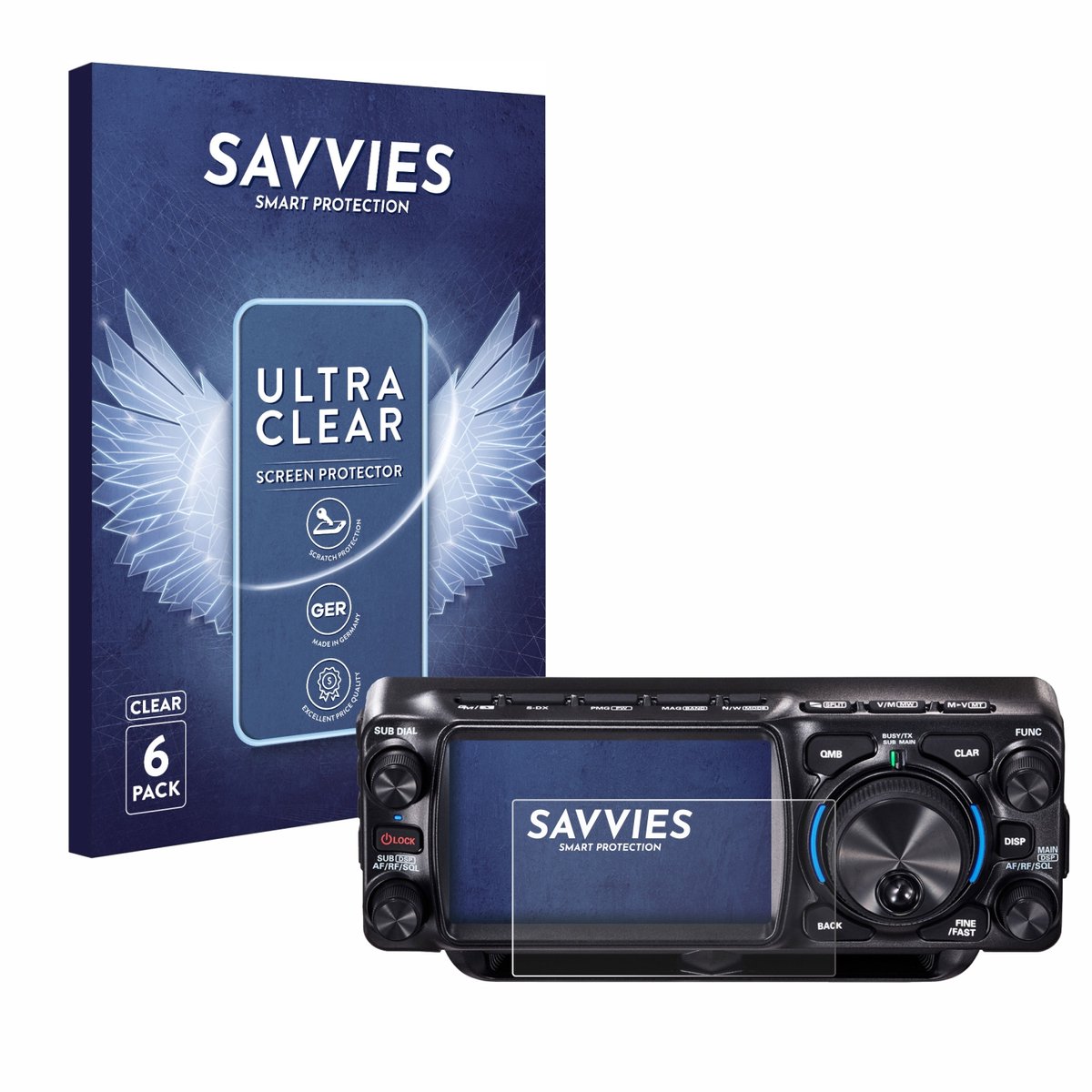Savvies - Screenprotector voor Yaesu FTX-1 - Folie Beschermfolie transparant 6 Stuks
