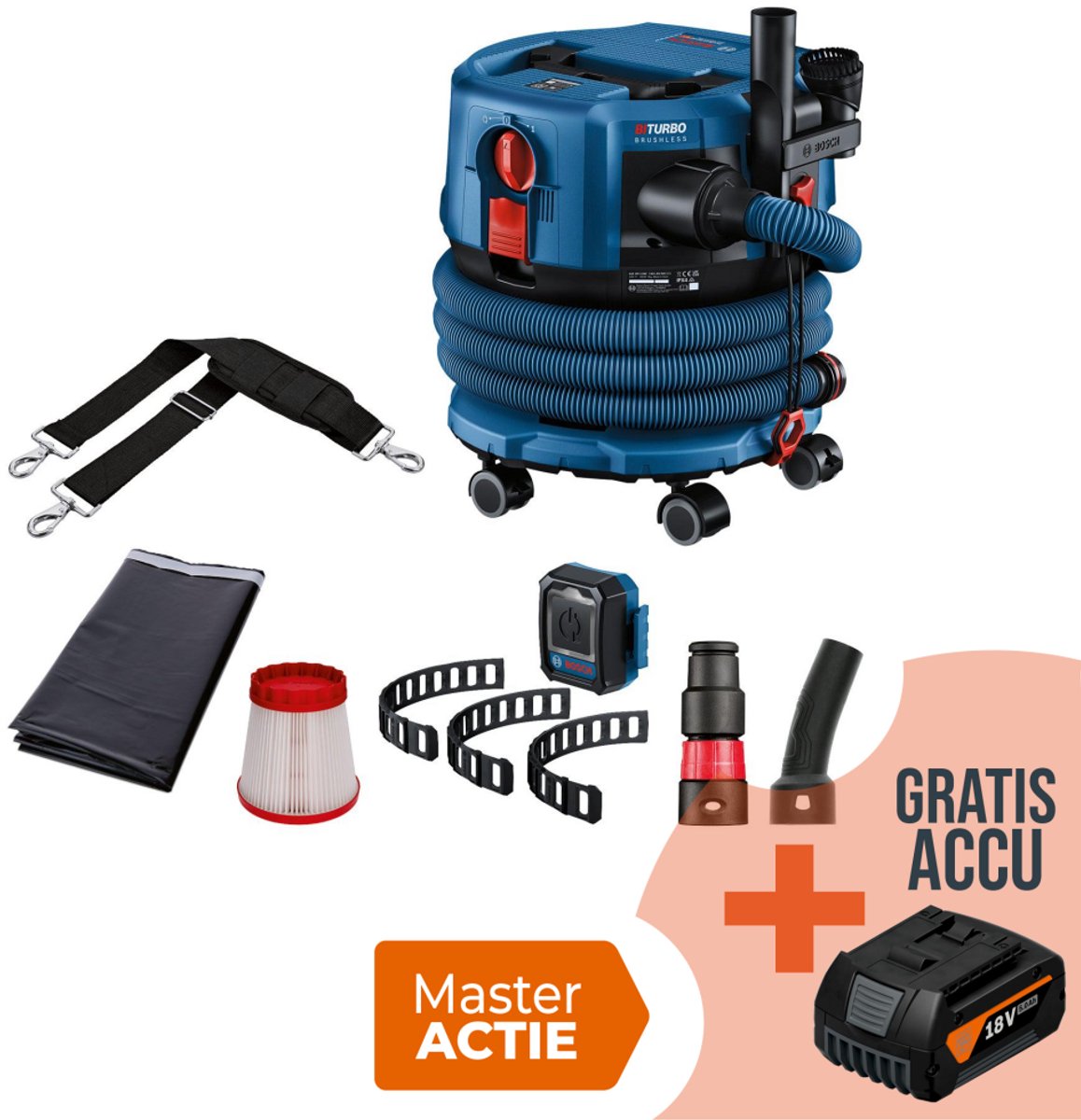 Bosch GAS 18V-12 MC Professional Accu Stofzuiger