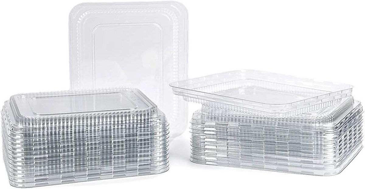 25 Stuks Deksel voor Aluminium Schalen 8 Porties Opslag en Transport