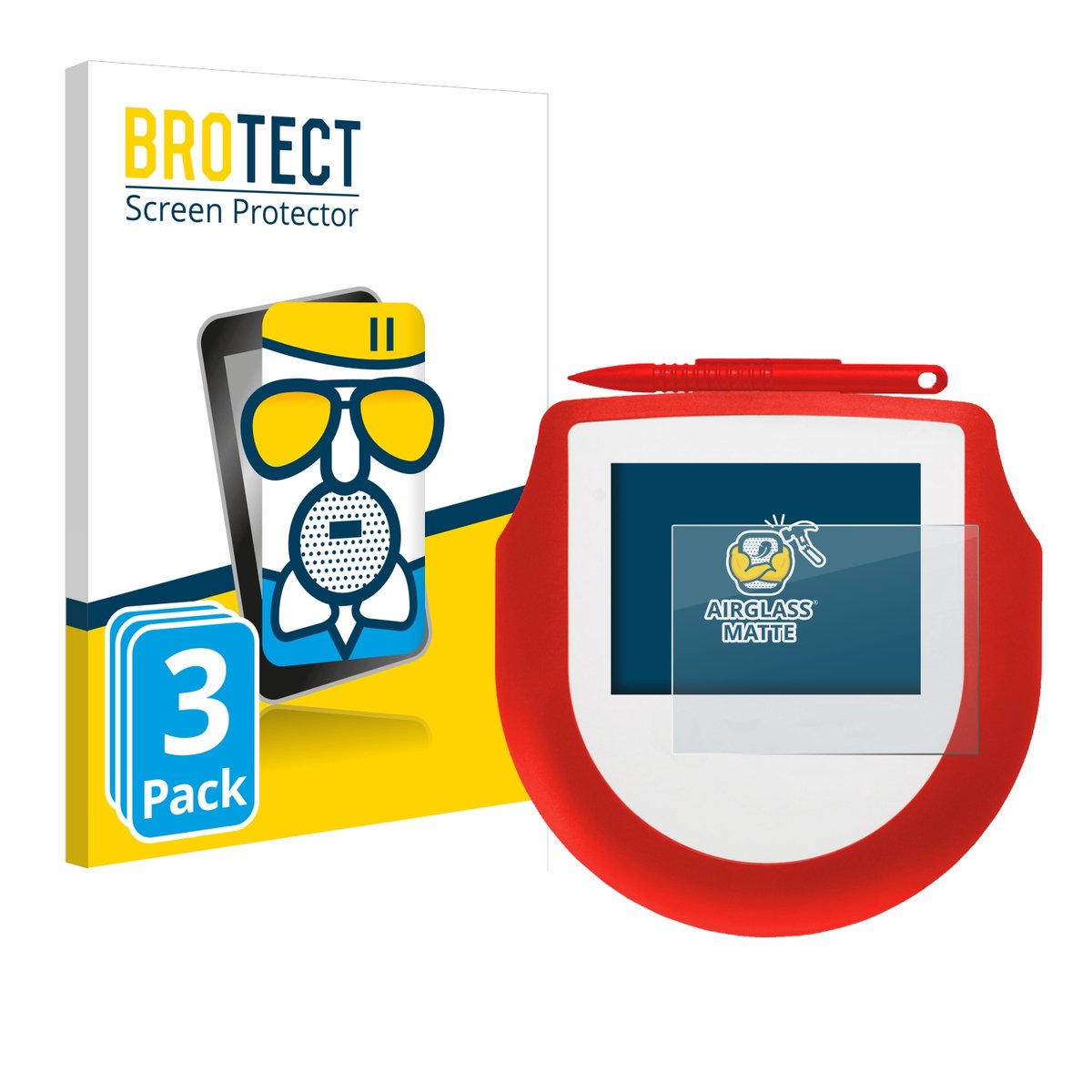 BROTECT - Screenprotector voor Signotec Signature Pad Omega - Folie Beschermfolie Beschermglas matte 3 Stuks