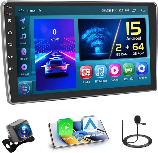 Android 13 Autoradio – Multimedia Systeem – Touchscreen Radio – Auto ...