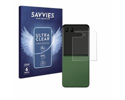 Savvies - Screenprotector voor Motorola Razr 50 Ultra (Achterdisplay) - Folie Beschermfolie transparant 6 Stuks