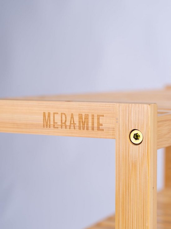 Stapelbaar Bamboe Rek - 3 Niveaus - Ideaal als Schoenenrek, Badkamer of ...