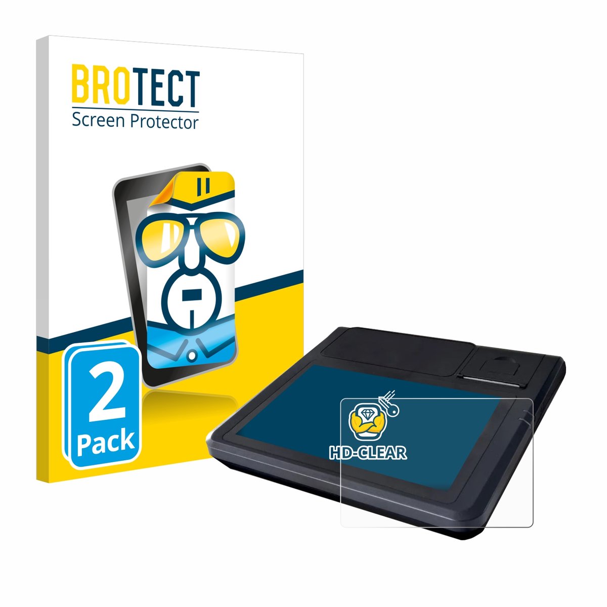 BROTECT - Screenprotector voor Techfive ECR 100 - Folie Beschermfolie transparant 2 Stuks