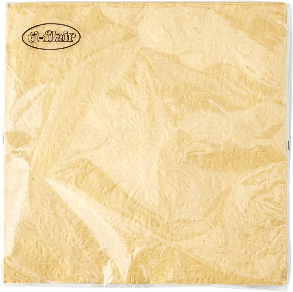 20 Gouden Servetten met Reliëf - 33x33 cm - Hoogwaardig Luxe Papier