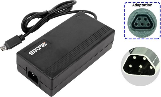 PowerSmart® 2A oplader voor 48V Phylion accu's Fischer Proline MTB E-bike EM 1726, Proline Trekking E-Bike ETD 1722, Proline-EVO MTB E-Bike EM 1762