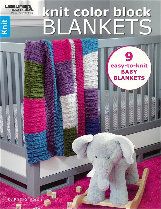 Knit Color Block Blankets - cover