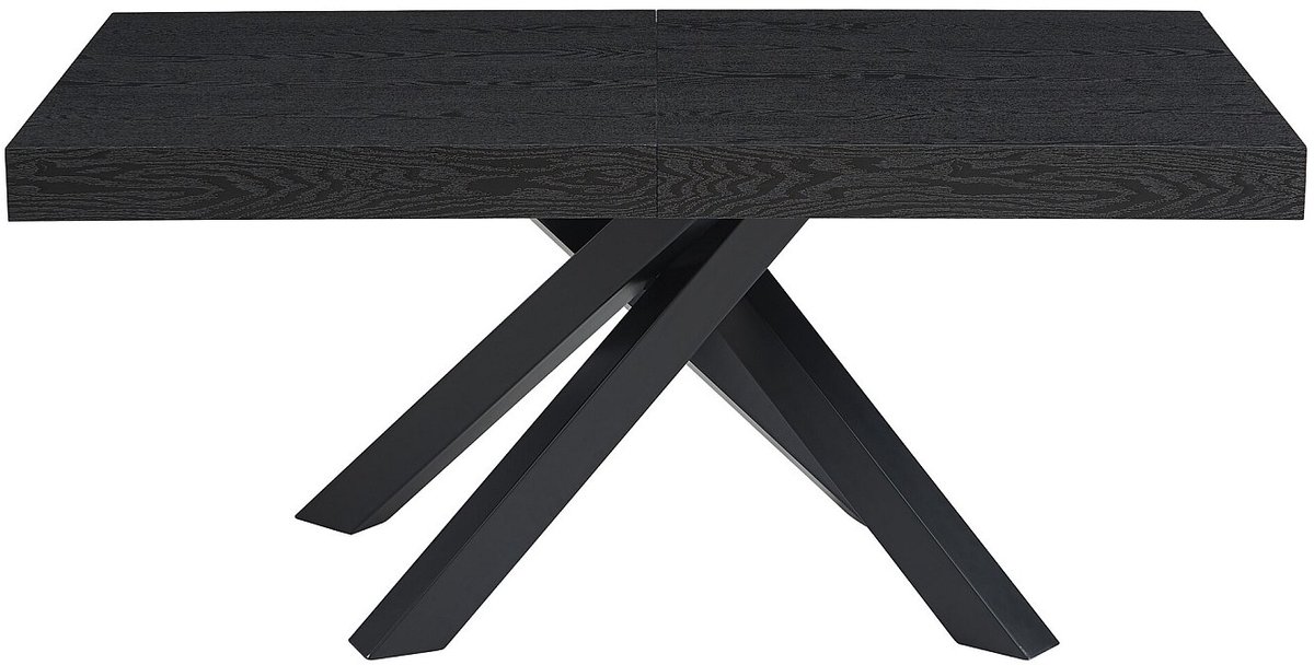Vente-unique Set tafel CATONAV + 4 stoelen GULSUN - Zwart en beige