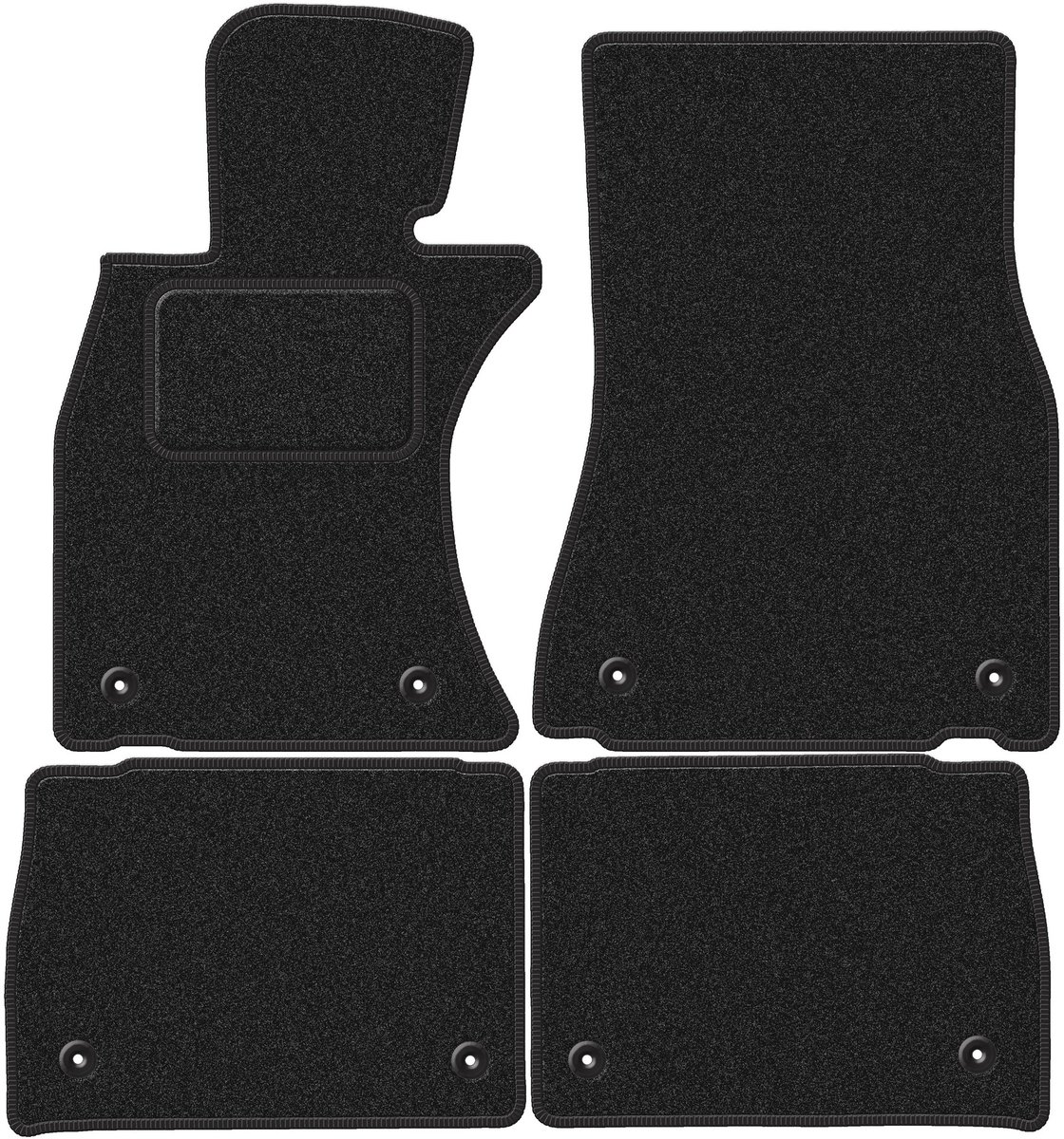 Wielganizator WLG-CARLUX-ANTHRA Serie - Autovloermatten - Antraciet - Voor Lexus LS IV Sedan - 2006-2017