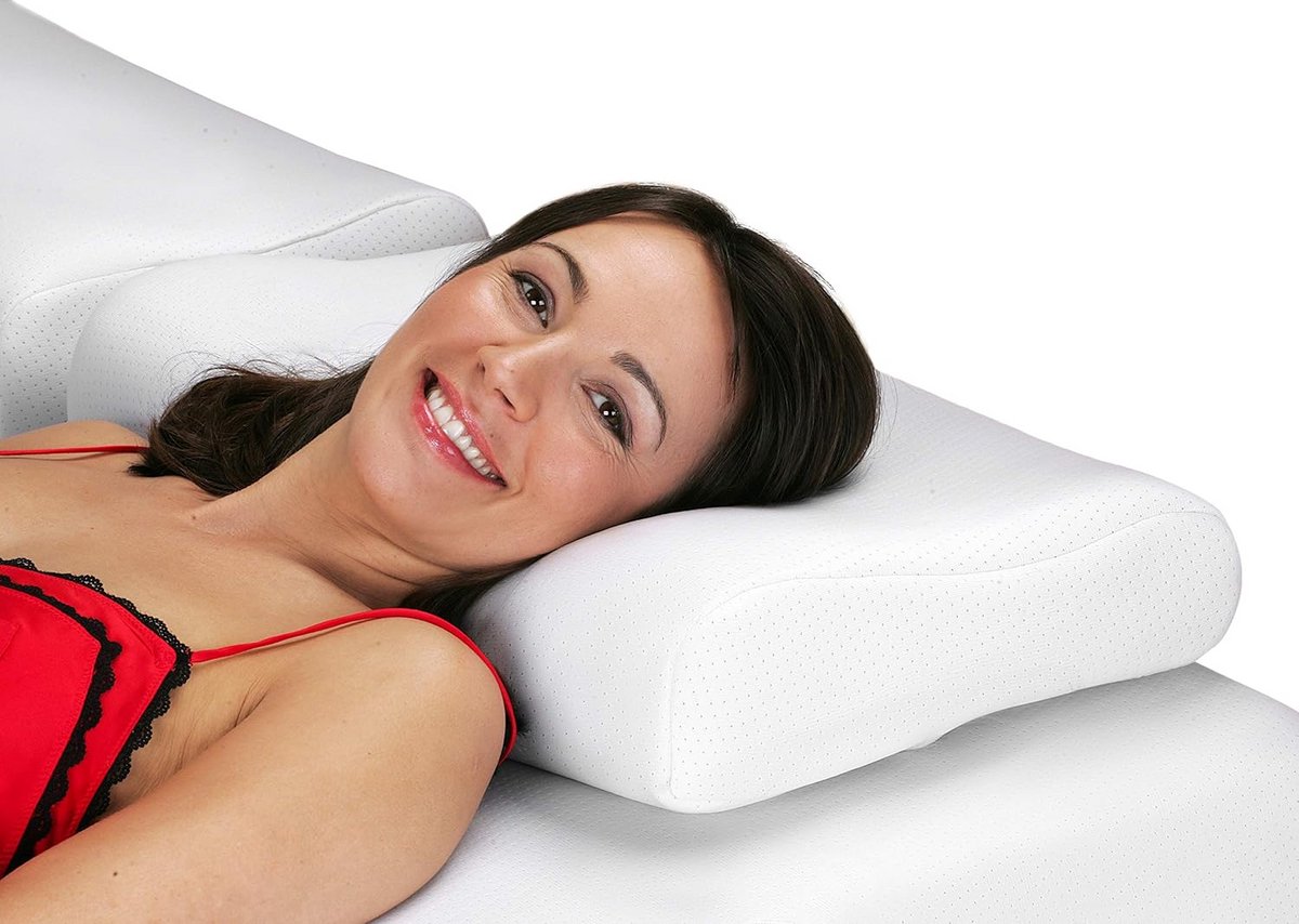 Contour Kussen Traagschuim met Ademende Coolmax Hoes voor Nekondersteuning