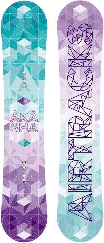 Dames Snowboard All Mountain / Freestyle Flat Rocker voor Beginners en Gevorderden