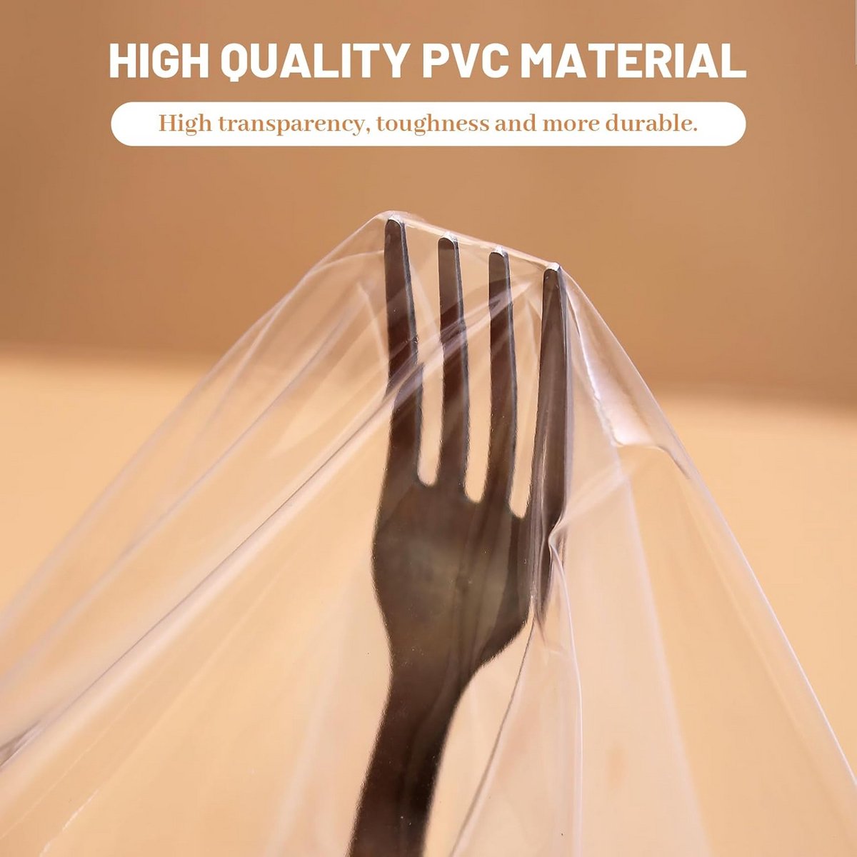 Rond Transparant Tafelkleed van PVC met Elastiek - Tafelbeschermer Waterdicht