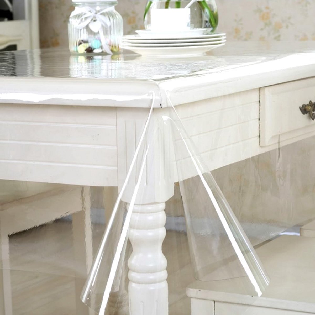 Transparant Tafelkleed Beschermfolie 100x140 cm - Dikke PVC Tafelbescherming, Afwasbaar