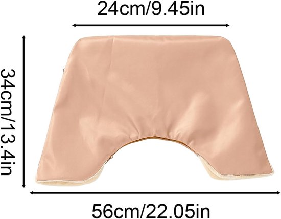 Kinderwagen Handwarmer - Wandelwagen Mof - Winterse Wandelingen - Waterdicht & Pluche Gevoerd - 56 cm Lengte - Kaki — afbeelding 5