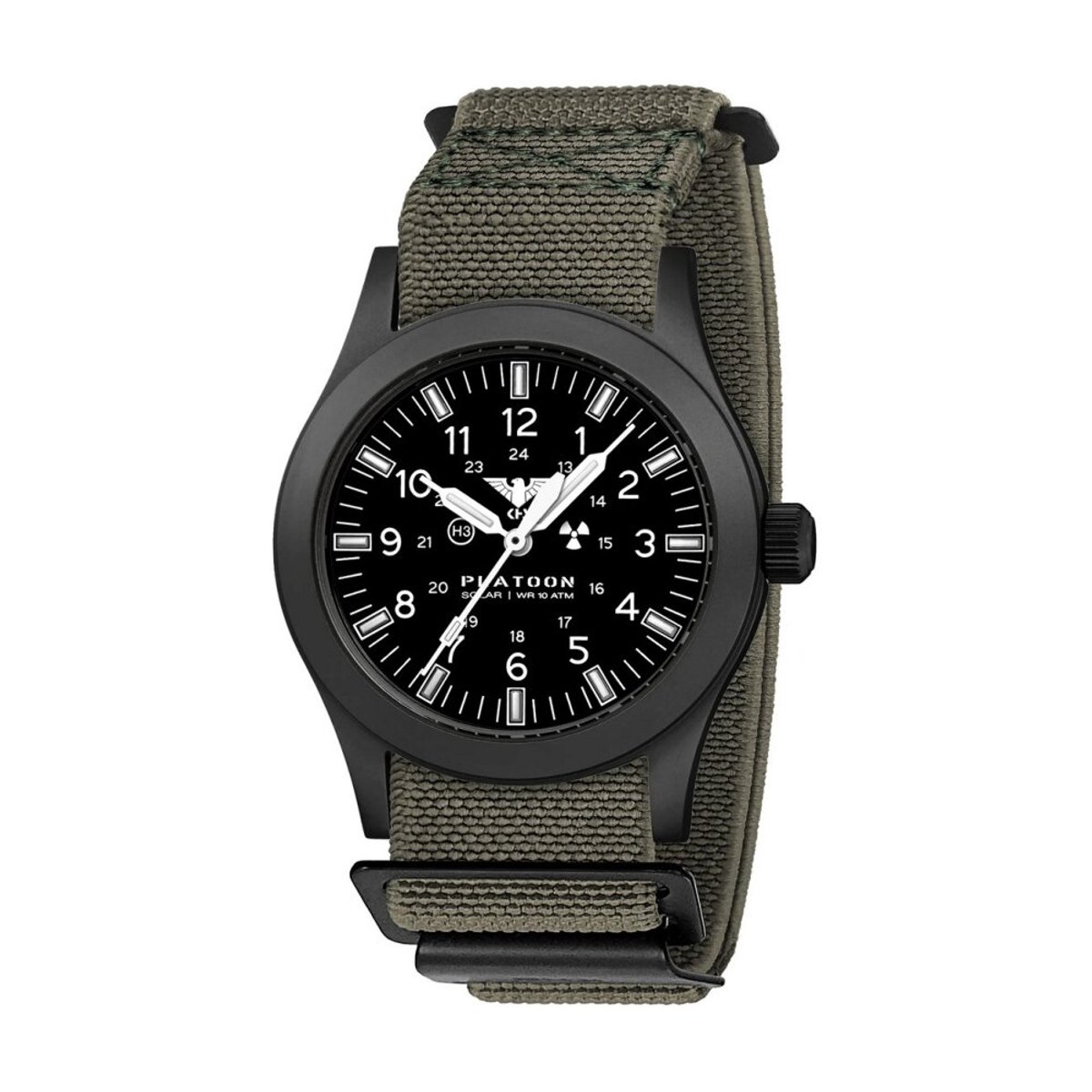 KHS - KHS.PLABSSF.DFSGO - Polshorloge - Heren - PLATOON Black Steel Solar