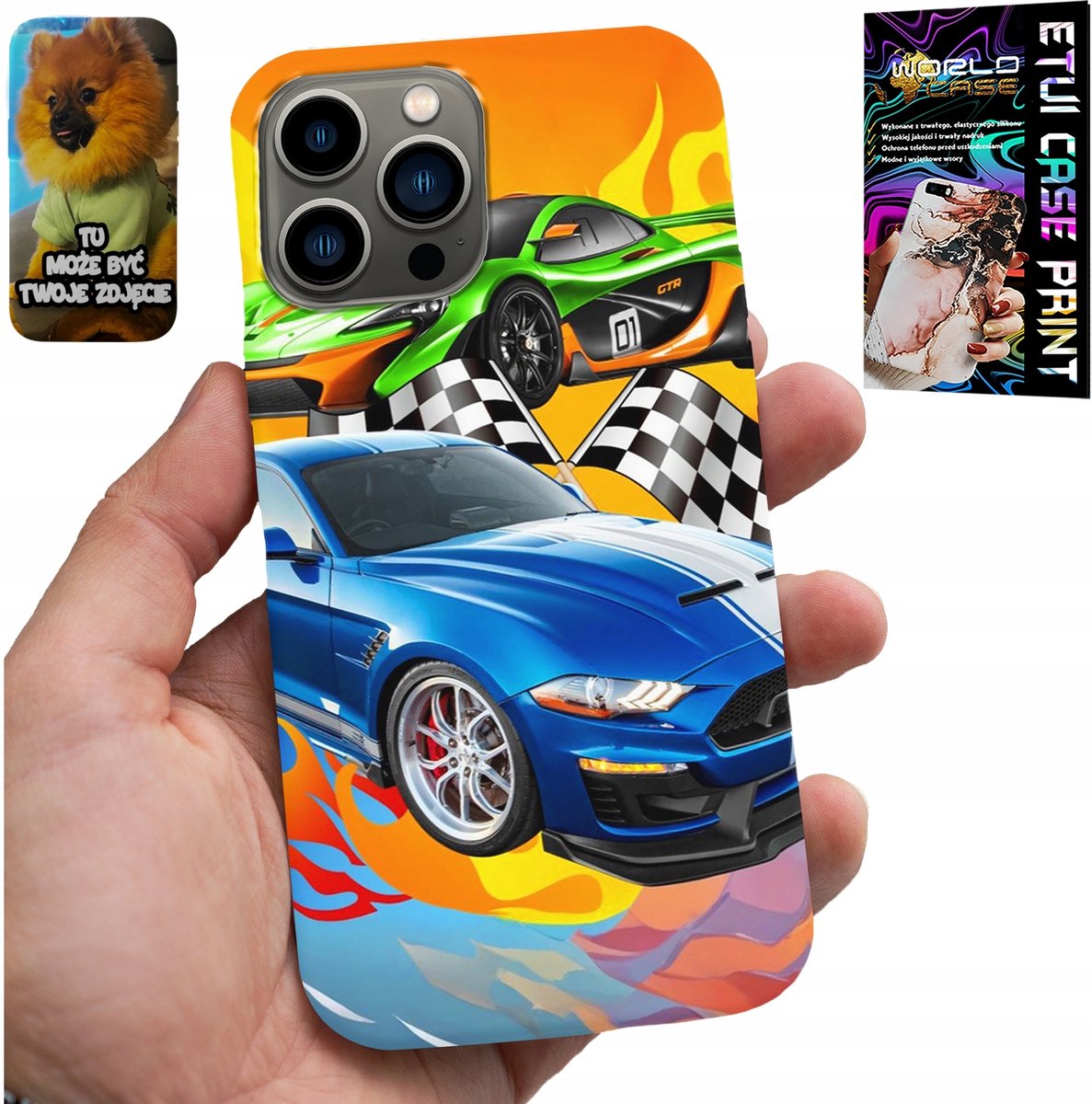 iPhone 13 Pro hoesje - voor kinderen, raceauto's racen