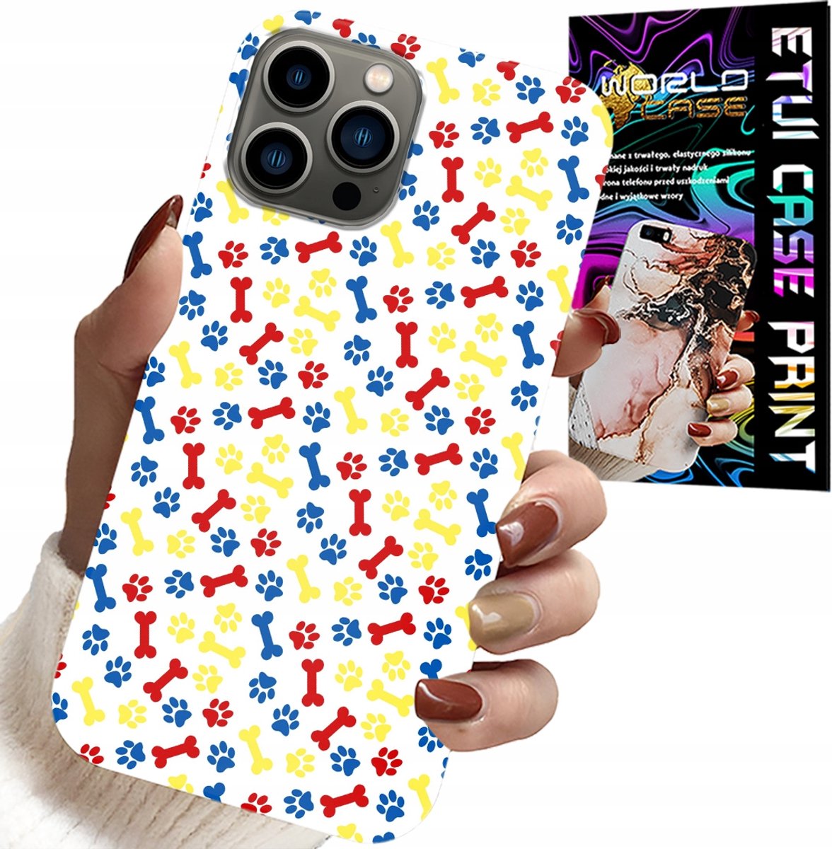 HOESJE VOOR IPHONE 12 PRO - PAWS BONES DOG PATROL CARTOONS + GLAS