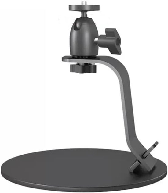 Projectorstandaard tafel plank 21cm universeel draaibaar 360° zwart staal voor thuis bioscoop