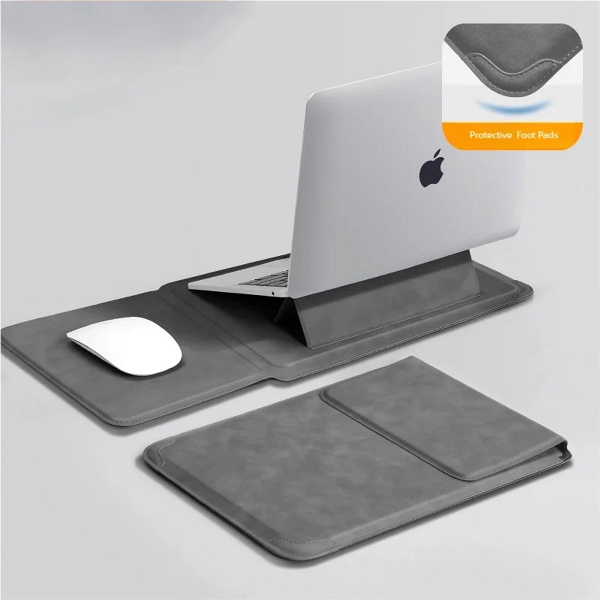 Taikesen - Laptop Sleeve - Met Standfunctie - PU Materiaal - MacBook - Voor Mannen En Vrouwen - DT
