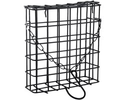 Vogelvoederhuisje Buiten - Vetblok Houder - Vogelobservatie Tuin - Hangbaar Gaas Systeem - 13 x 13 x 4.5 cm