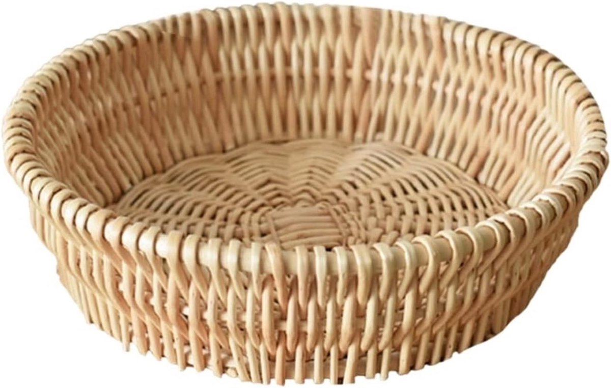 Fruitschaal Riet - Opbergmand mand - Keuken decoratie - Handgeweven design - Natuurlijk