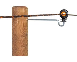 Afstandsschroefisolator - Schrikdraad isolator - Elektrische afrastering - Nul kortsluiting risico - 18 cm - Zwart