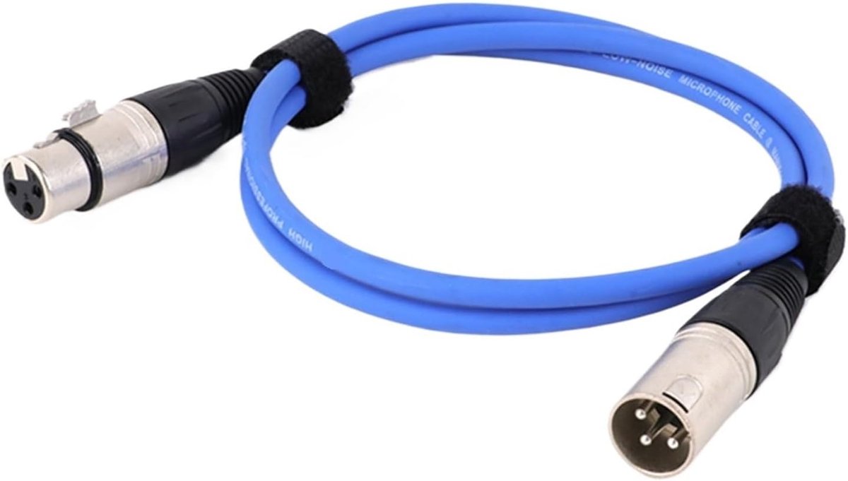 Audiokabel XLR - Microfoonkabel - Muziekapparatuur - Gebalanceerde Verbinding - 10 Meter - Blauw