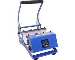 Kopjespers - Mokkenpers Sublimatiepers - Gepersonaliseerde mokken maken - 6-in-1 veelzijdig - 500 W - Blauw Zwart