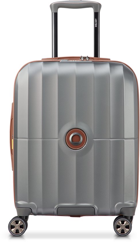 Delsey Carrousel 2 Handbagagekoffer 55 cm Expandable – 35L – 2,9 kg – Polycarbonaat – TSA Slot – Zip SECURITECH® 2 – 5 Jaar Garantie - Silver