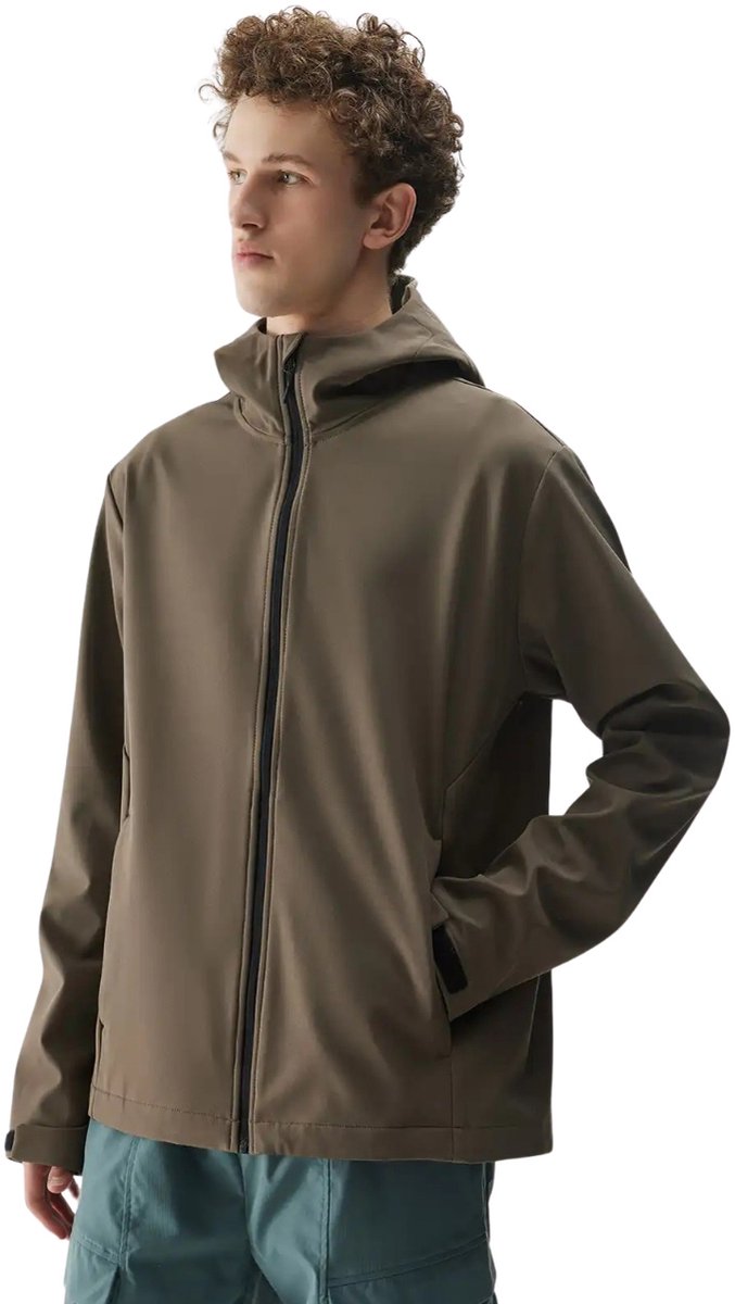 4F Jas Heren softshell Bruin - Maat XL