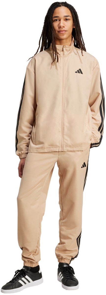 adidas Trainingspak Heren Sportswear Basic 3-Stripes Woven Beige