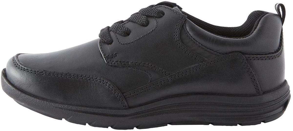 Next - Jongens - Leren schoolschoenen met veters en wijde pasvorm (G) - Zwart