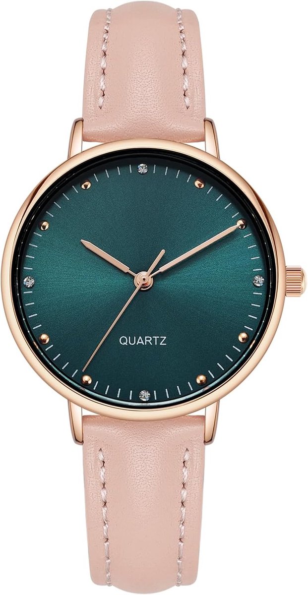 Dames Horloge - Elegante Polshorloge - Dagelijks Gebruik - Krasbestendig Glas - 30 gram - Rosé Goud