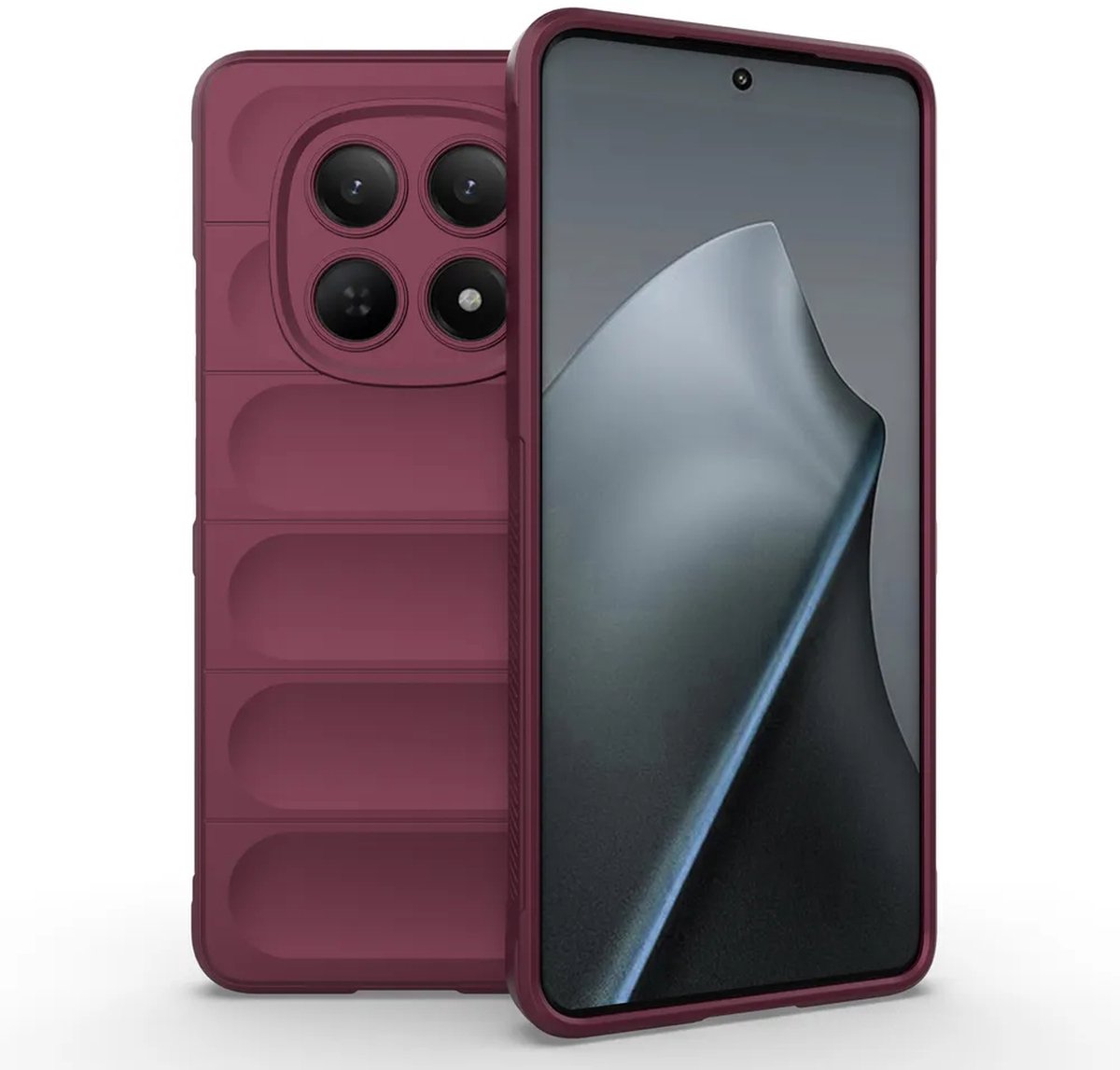 MobyDefend Hoesje - Geschikt voor Xiaomi Redmi Note 15 4G - TPU Gripcase - Donkerpaars