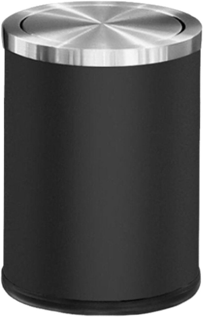 Prullenbak - Afvalbak - Kleine ruimtes - Geurvrij deksel - 7 Liter - Zwart