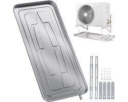 Airco lekbak - Condensbak afvoer - Water opvang - Roestvrij staal - 93x44x35cm - Zilver