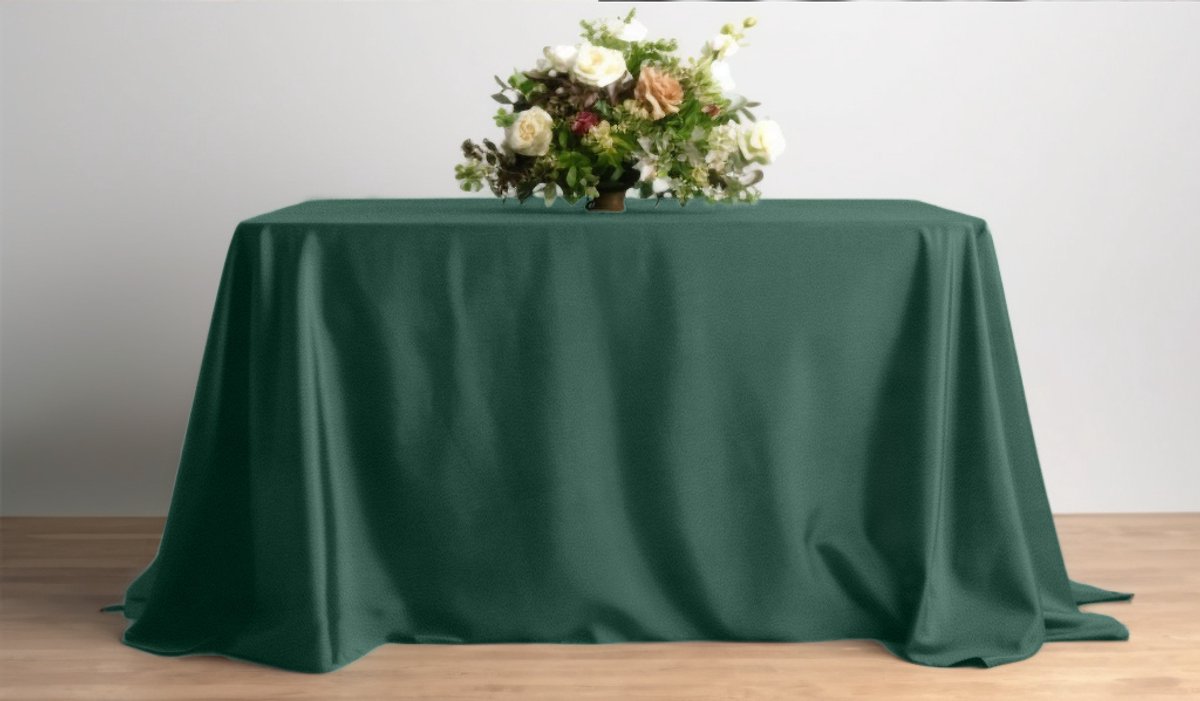 Meble od Nowa - Tafellaken - Mat Fluweel - Butelgroen - 230x230cm