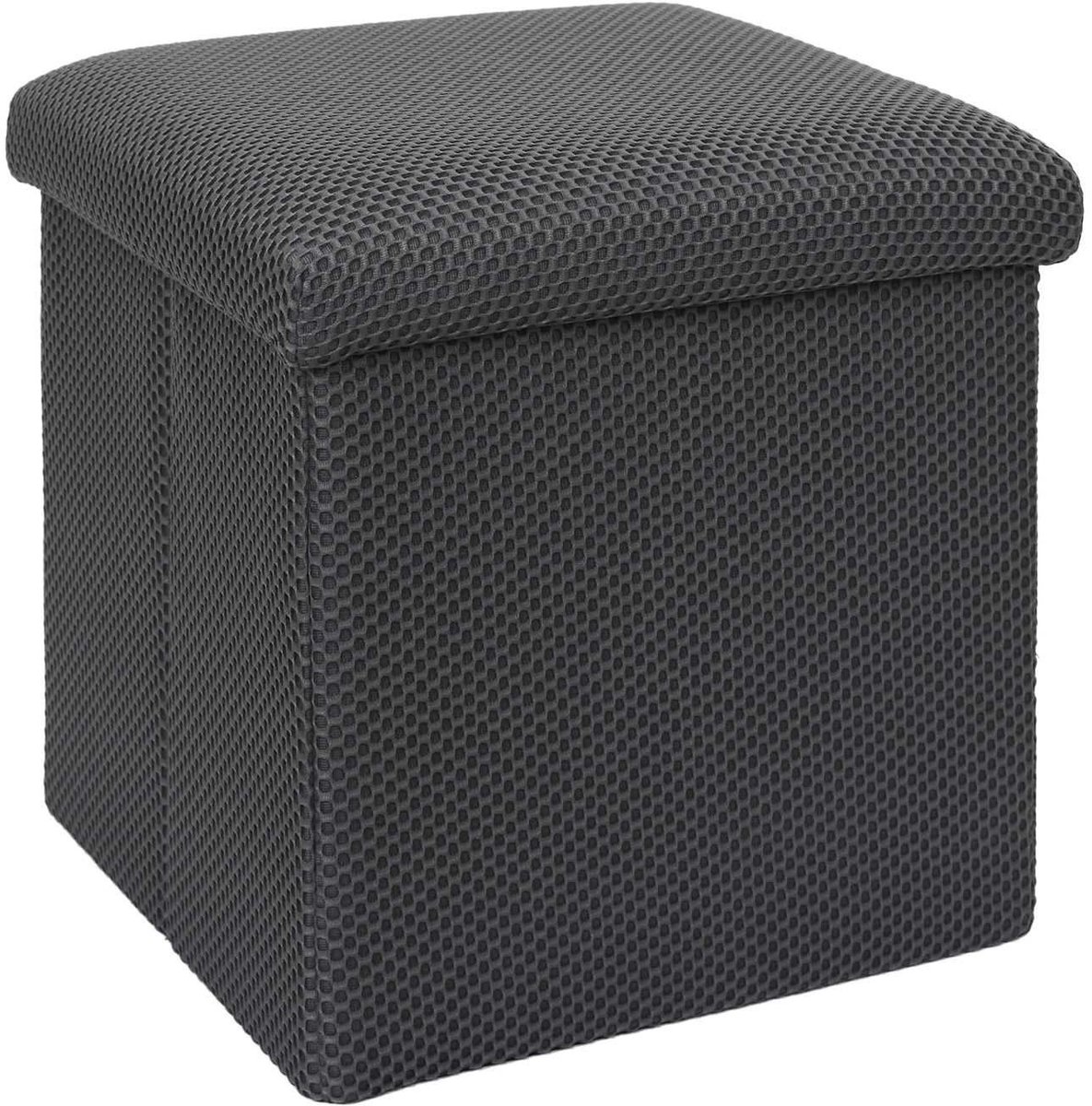 HowHomely URBAN BOX - Opberg Puf - Grijs - Modern Design - Multifunctioneel